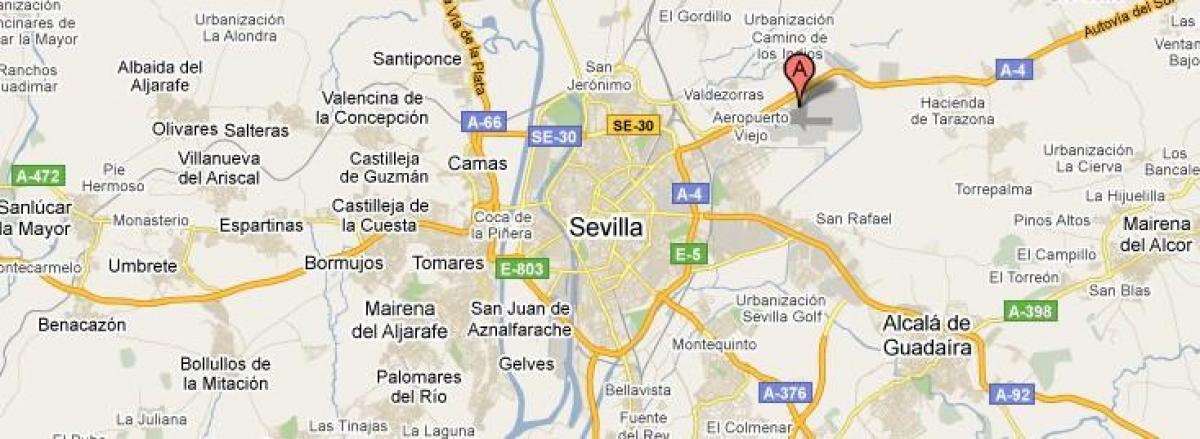 карта аэропортов Севильи
