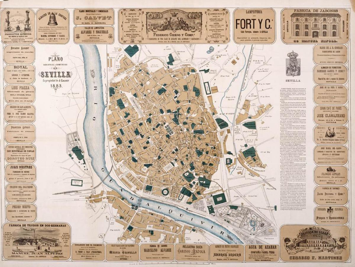 антикварная карта Севильи